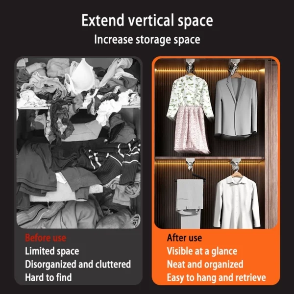 MEIDOO Pull Out Wardrobe Rack
