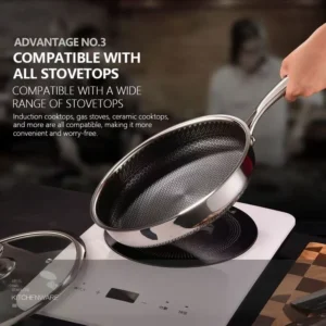 316 Honeycomb Frying Pan