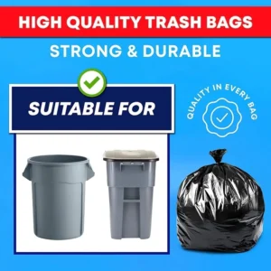 100pcs Heavy Duty Trash Bags 120x140cm