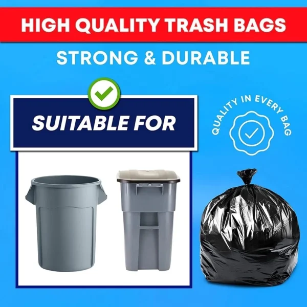 100pcs Heavy Duty Trash Bags 120x140cm