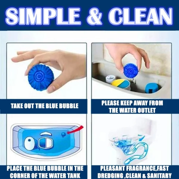 Auto Toilet Bowl Cleaner Blue Bubble
