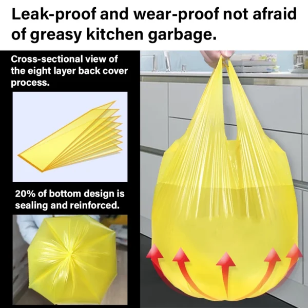 Innohut 200pcs Leakproof Singlet Trash Bag